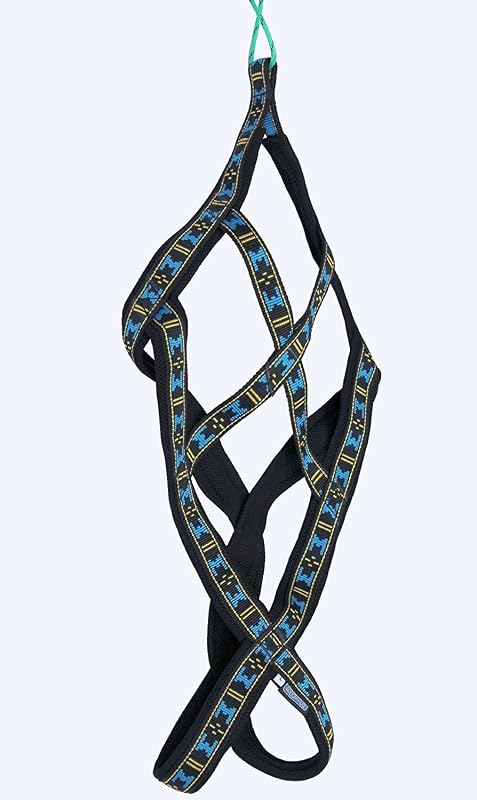 Peitoral para cães tipo cabresto X-Back para puxada, Nylon, Dogs My Love, Preto/Azul, XLarge – 57,15 cm