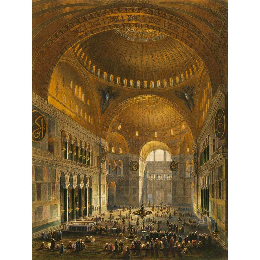 Paintings Landscape Aya Sofya Mosque Islam Haghe Istanbul Unframed Wall Art Print Poster Home Decor Premium