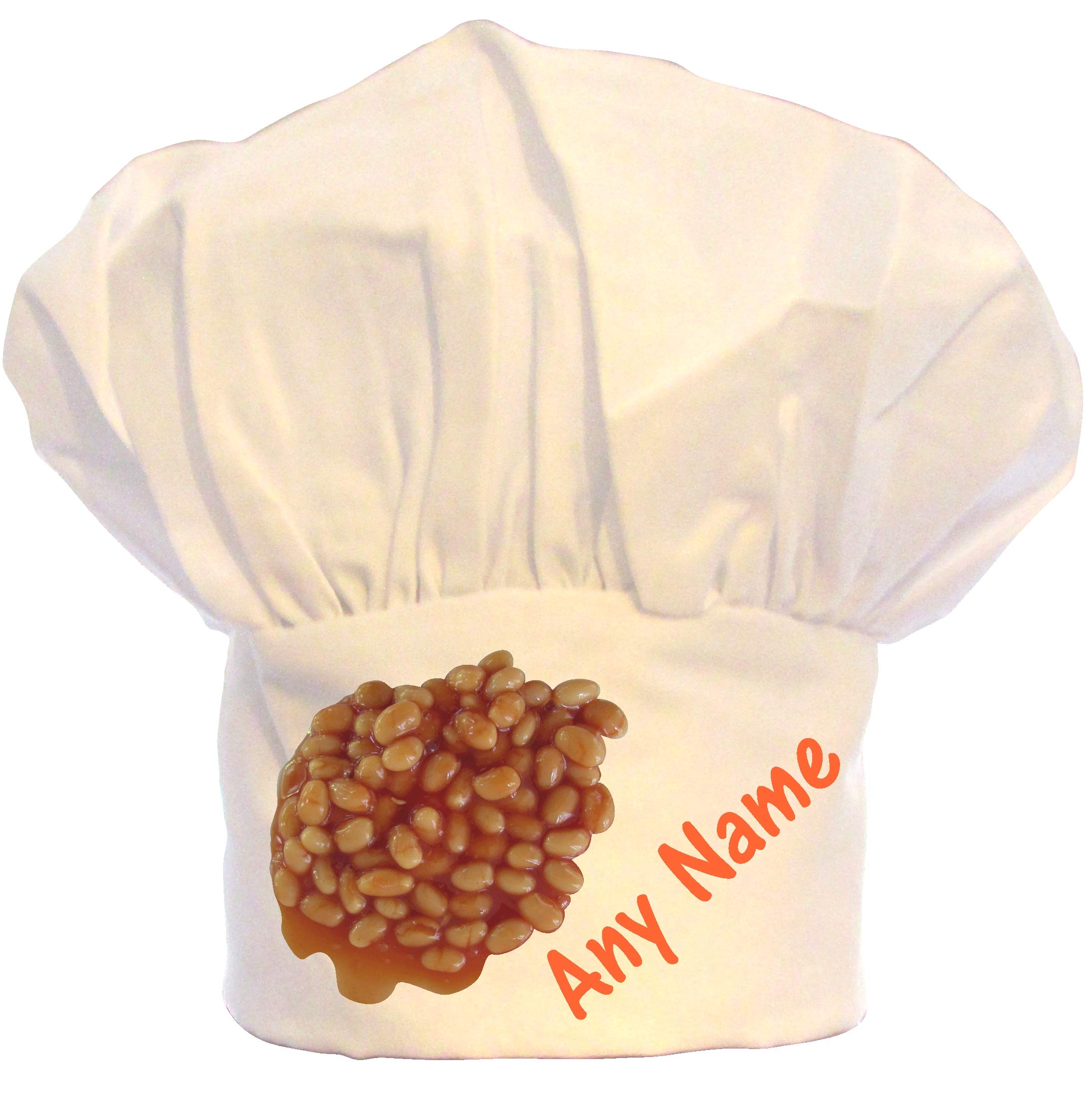 PRESENT2FUTUREPERSONALISED BAKED BEANS PRINT CHEFS HAT 100% POLYESTER