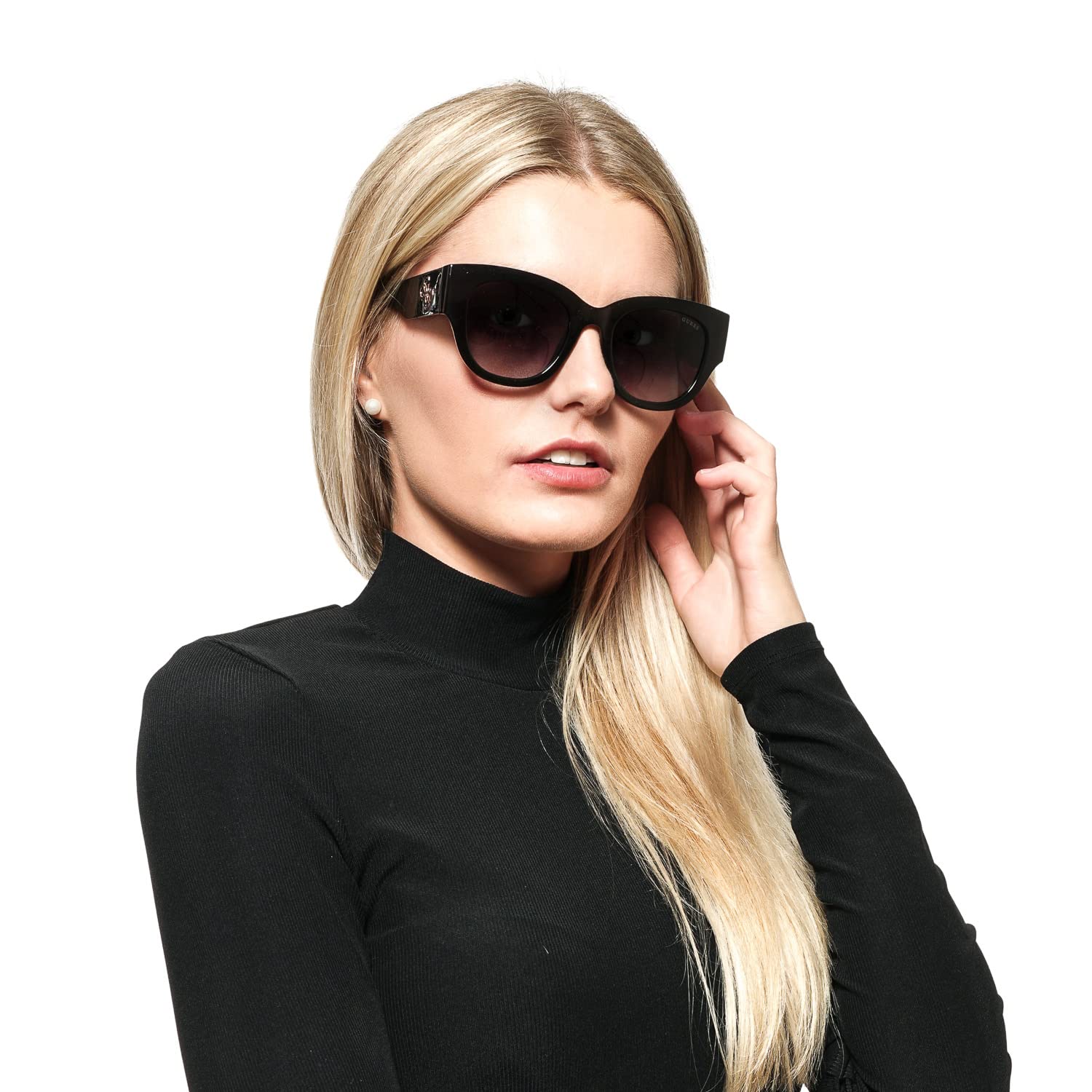 GUESS 0 Gafas, Shiny Black, 50 para Mujer