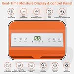 COSTWAY 163 Pints Commercial Dehumidifier, 4500 Sq.Ft Industrial Dehumidifier with Drain Hose, 24H Timer, for Basement, Warehouse, Job Site (Orange) | 4500 Sq.Ft Crawl Space Dehumidifier with Drain Hose, 24H Timer, for Basement, Warehouse, Job Site