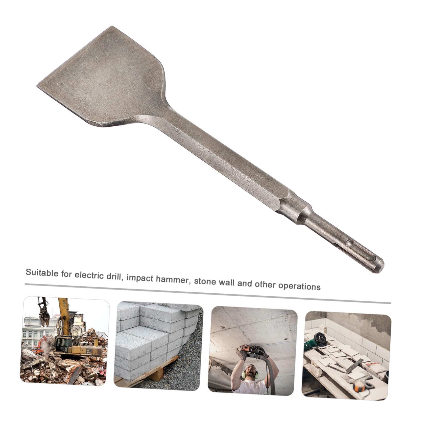 LALAFINA Scalpello Piegato per Muratura e Piastrelle, Scalpello Largo Angolato Resistente, per Trapano a Percussione, Rimozione Tegole e Calcestruzzo, Uso Professionale