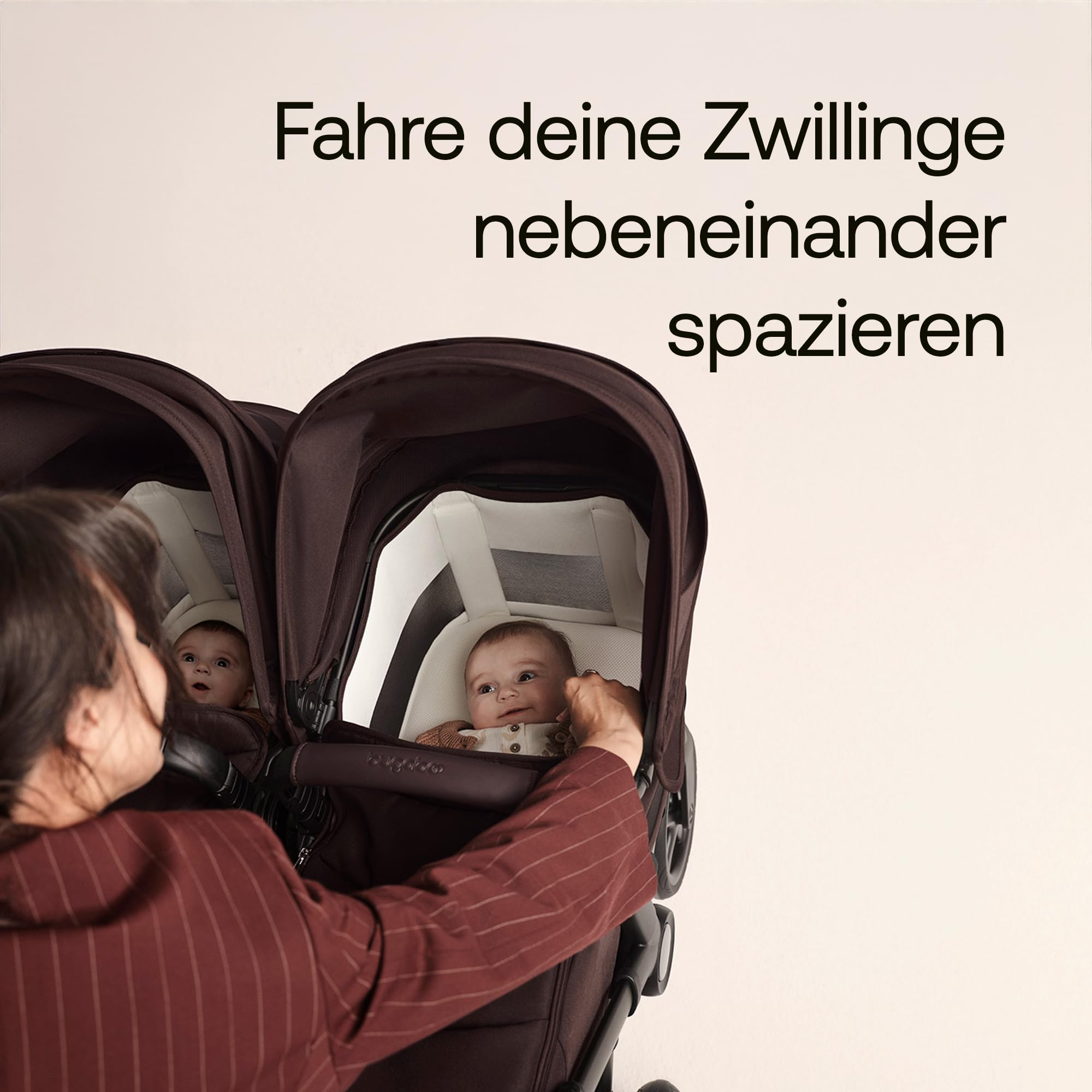 Bugaboo Donkey 6 Twin Liegewannen-Bezugsset, Zwillingskinderwagen für Neugeborene & Kleinkinder, Fern Green