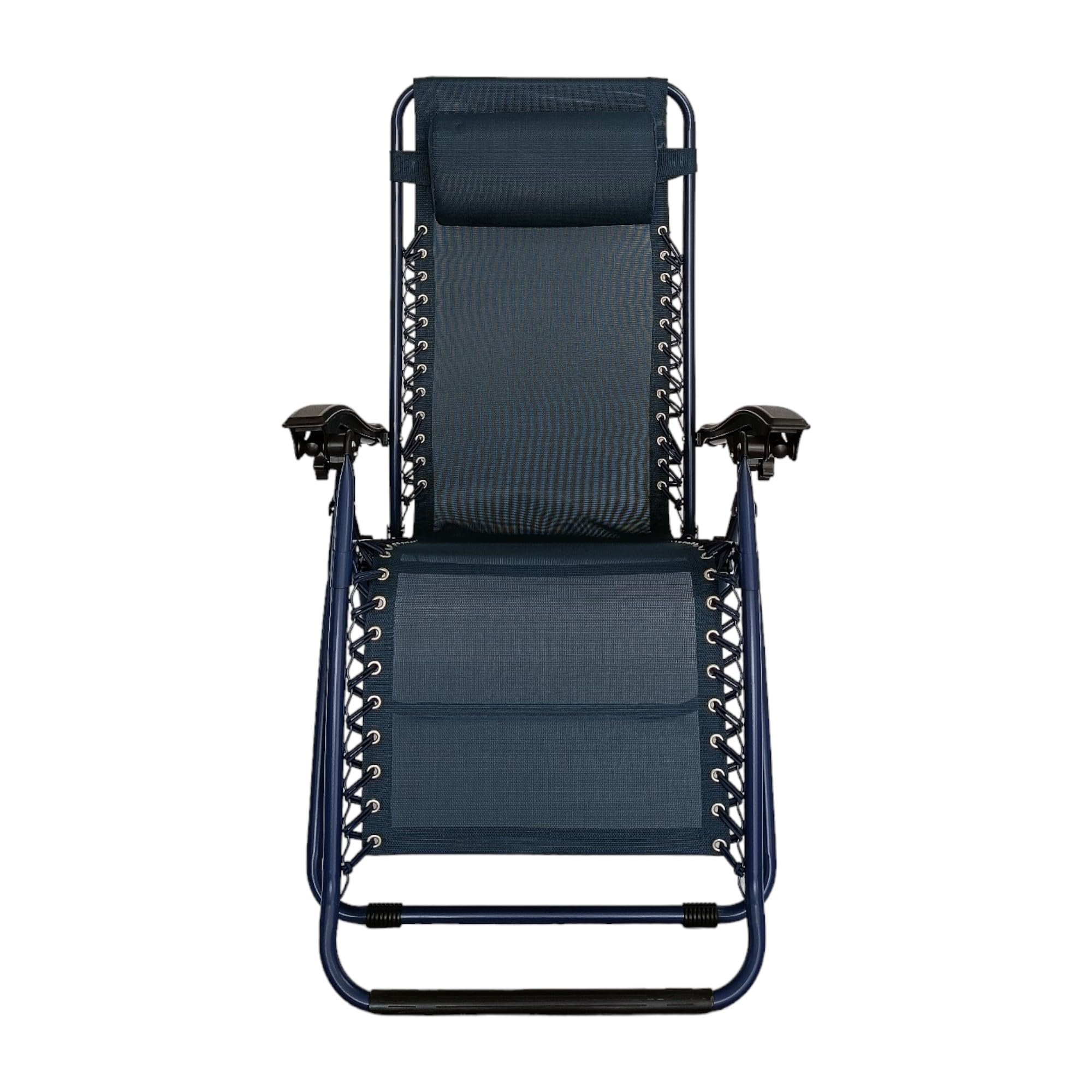 Pincho Tumbona Jardin Exterior, Sillon Gravedad Cero, Hamaca, Silla Jardin Exterior, Plegable, terraza, Camping (Azul Marino 1)