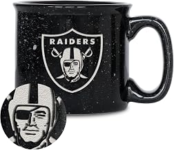 Rico Industries NFL Football Speckle 12oz Laser Engraved Campfire Ceramic Mug