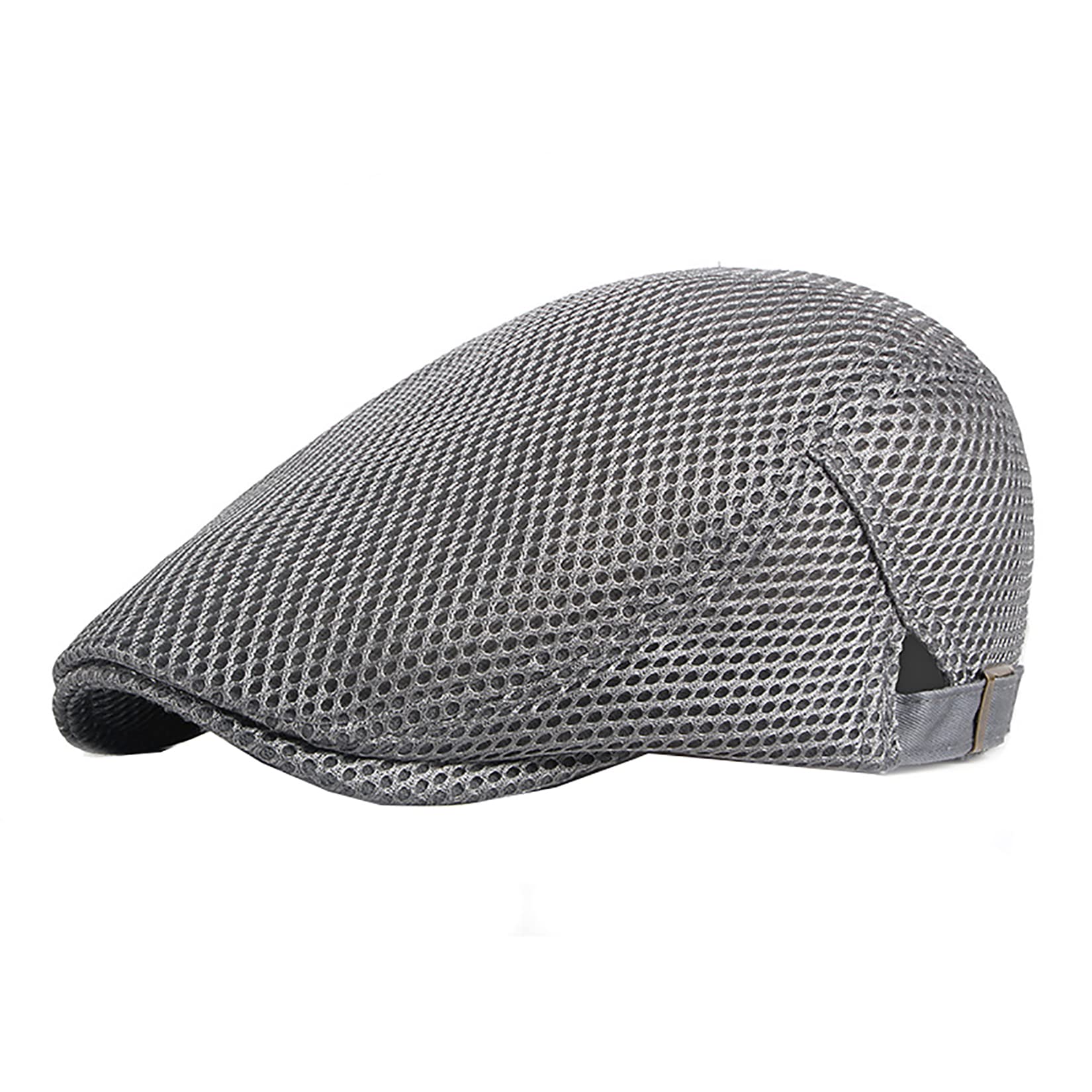 Men Breathable Mesh Summer Hat Newsboy Beret Flat Cap