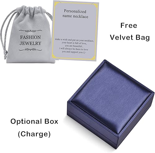 Miniatura 7 de Gamtic Customized Name Necklace Gift for Women,Personalized Name Necklaces, 18K Gold Plated Stainless Steel women OLD ENGLISH Nameplate Pendant