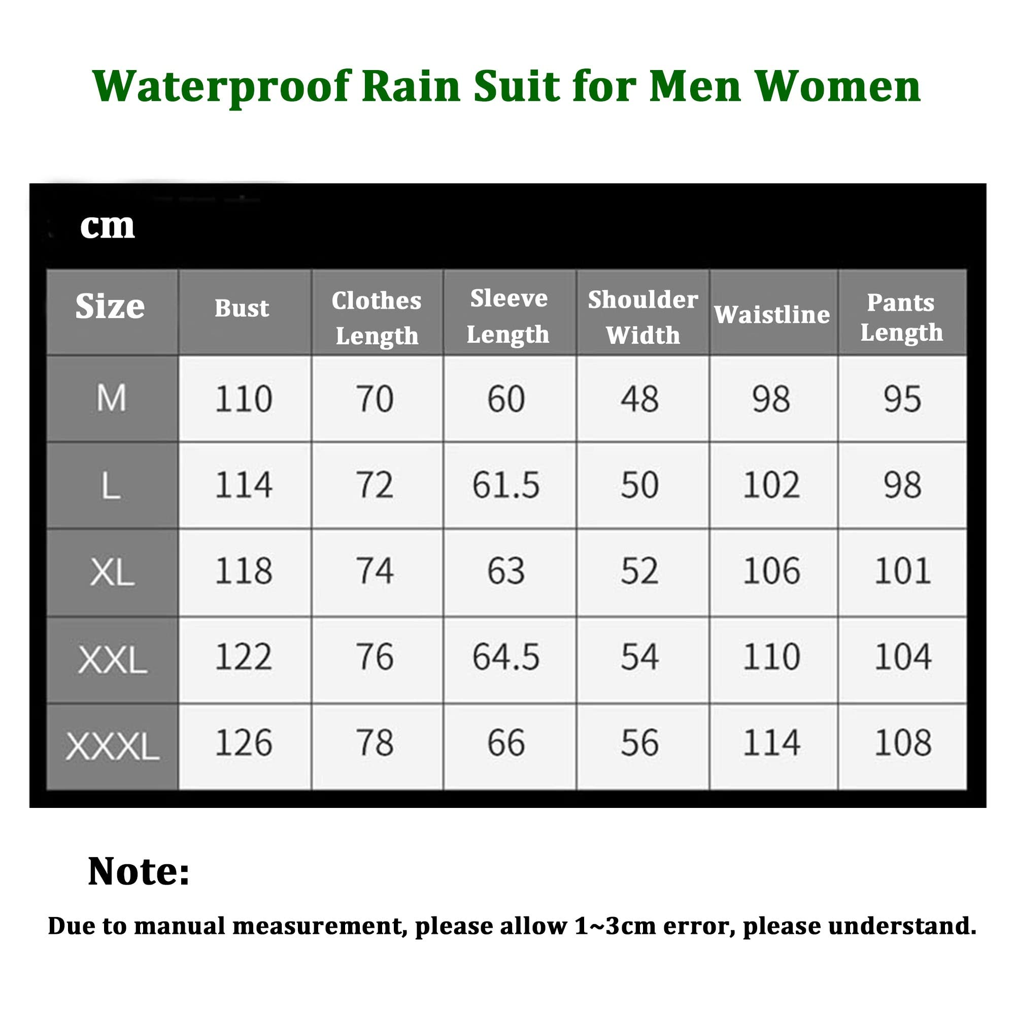 Combinaison de Veste de Pluie Imperméable à l'eau, Imperméable à Capuche Léger et Respirant pour Homme Femme, Manteau Imperméable Réfléchissants pour Le Cyclisme, la Randonnée