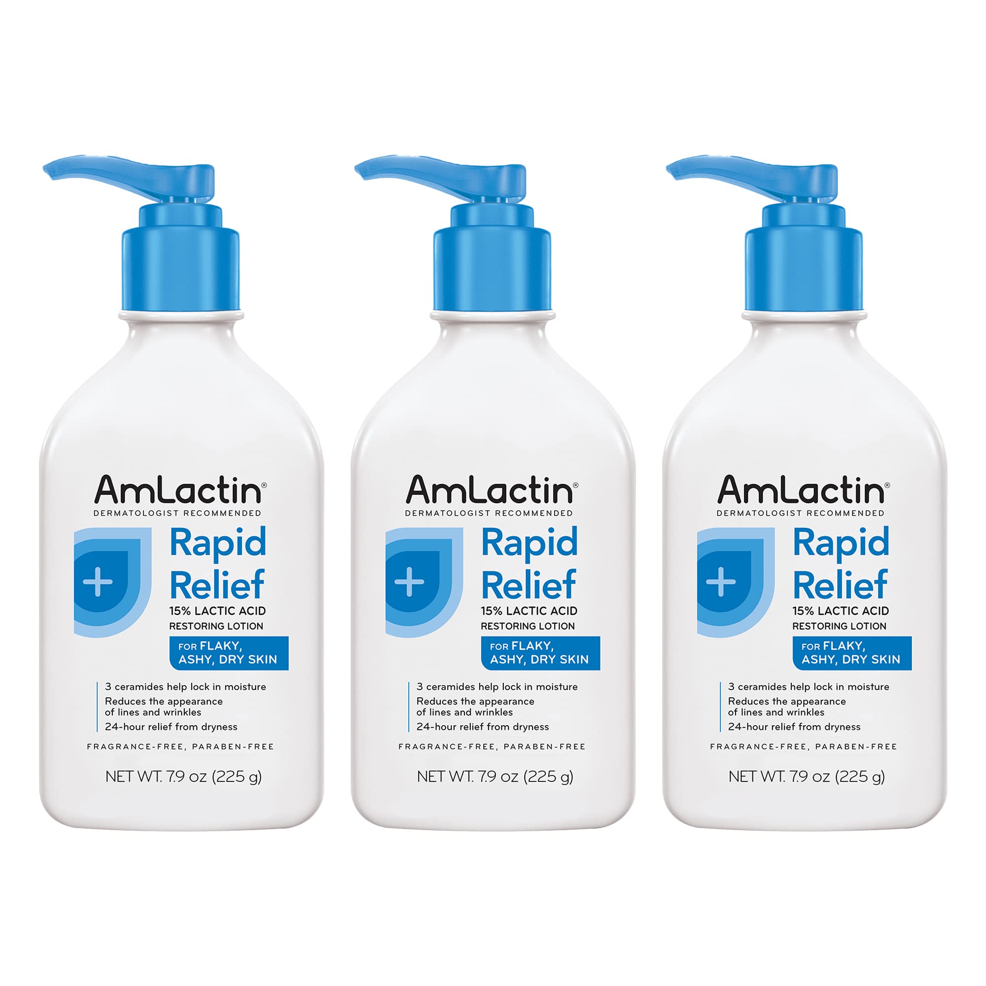 AMLACTIN Alpha-Hydroxy Ceramide Therapy Restoring Lotion, Fragrance Free 7.9 oz (Pack of 3)