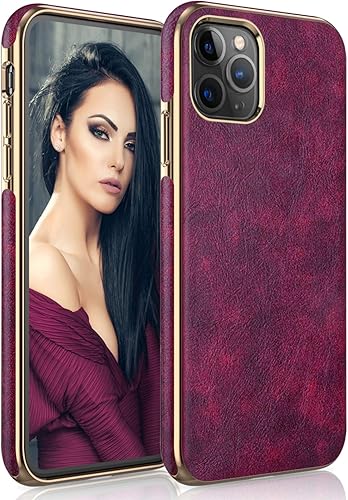 LOHASIC Funda de piel para iPhone 11 Pro Max para mujer de lujo elegante delgada de poliuretano suave flexible antiarañazos a prueba de golpes funda