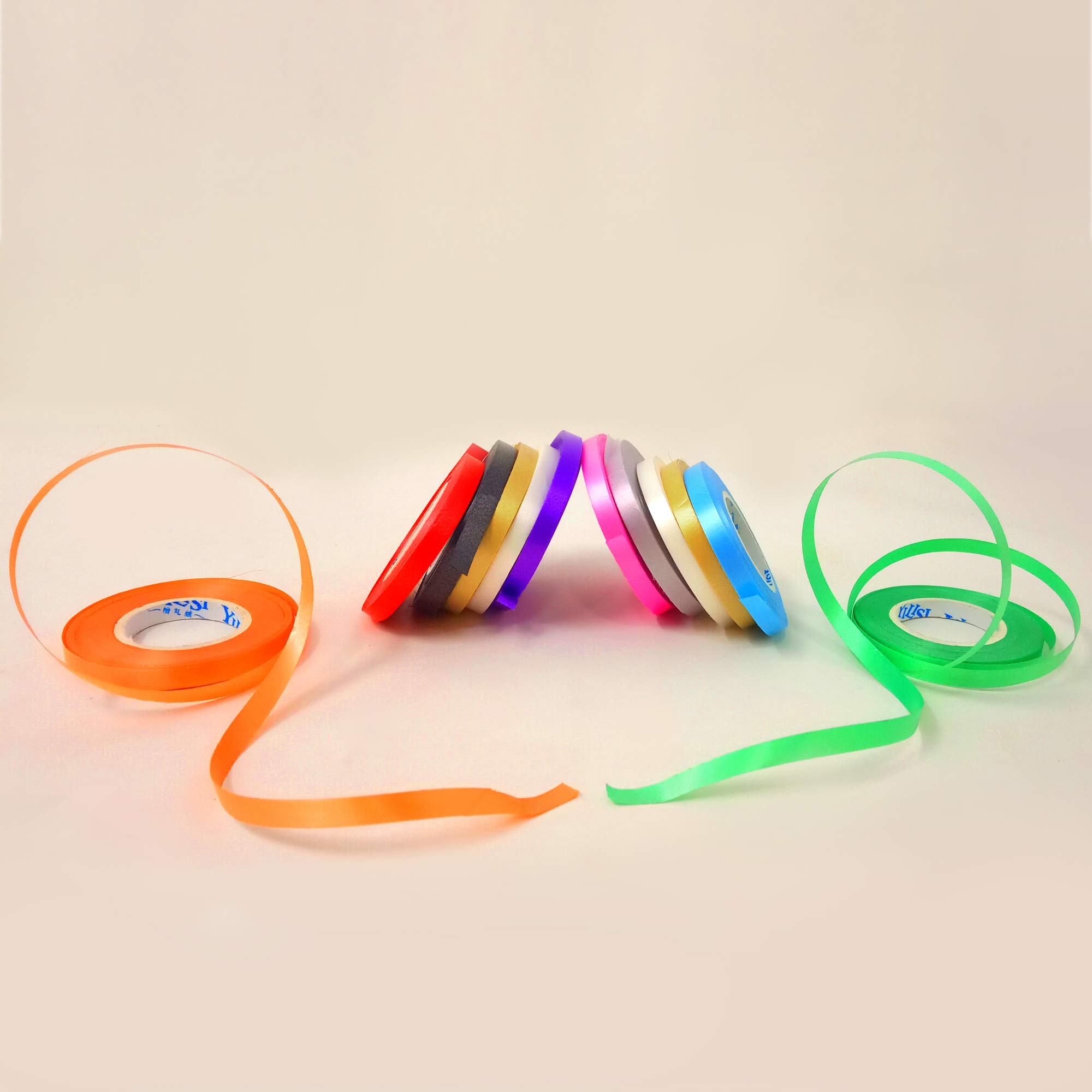AMFIN® Curling Ribbons for Balloons,Multicolor Ribbons for Decoration - Multi (Pack 12) 2