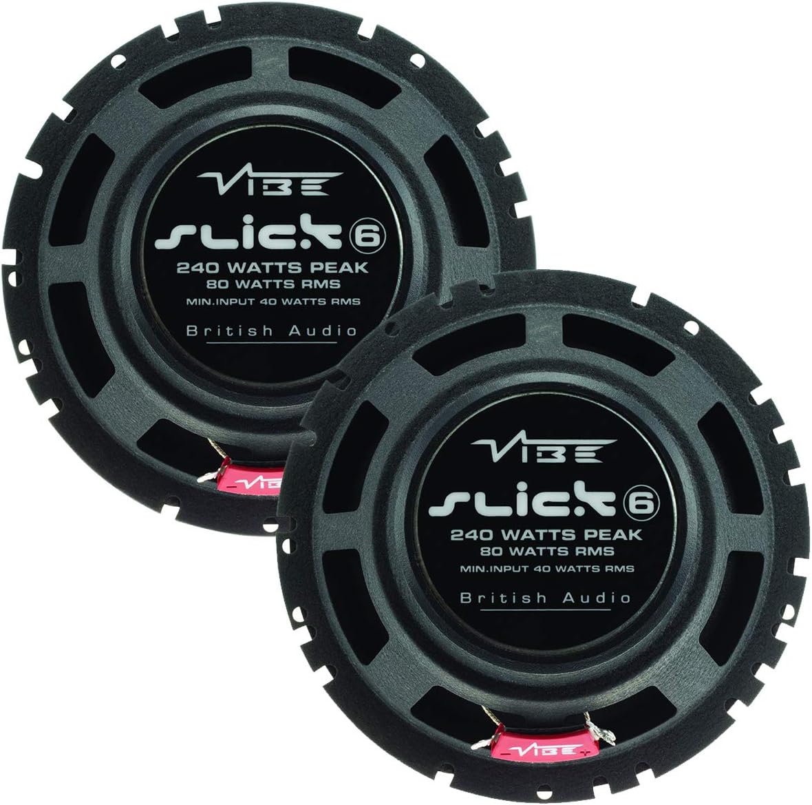VIBE Slick 6.5” inch Coaxial speaker 80/240 W, Black BigaMart