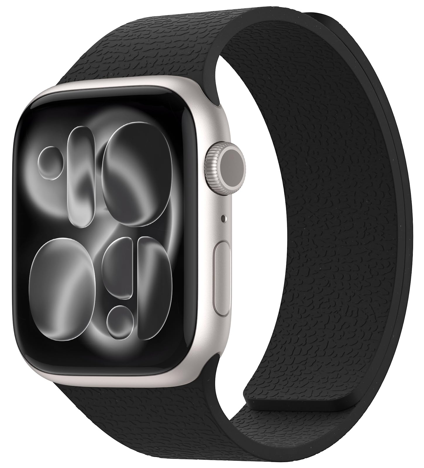 Nereides Compatible with Apple Watch Straps 42mm 41mm 40mm 38mm, Soft Magnetic Silicone Replacement Band for iWatch Series 11 10 9 8 7 6 5 4 SE SE2 SE3 3 2 1 (Black+Orange) — view 10