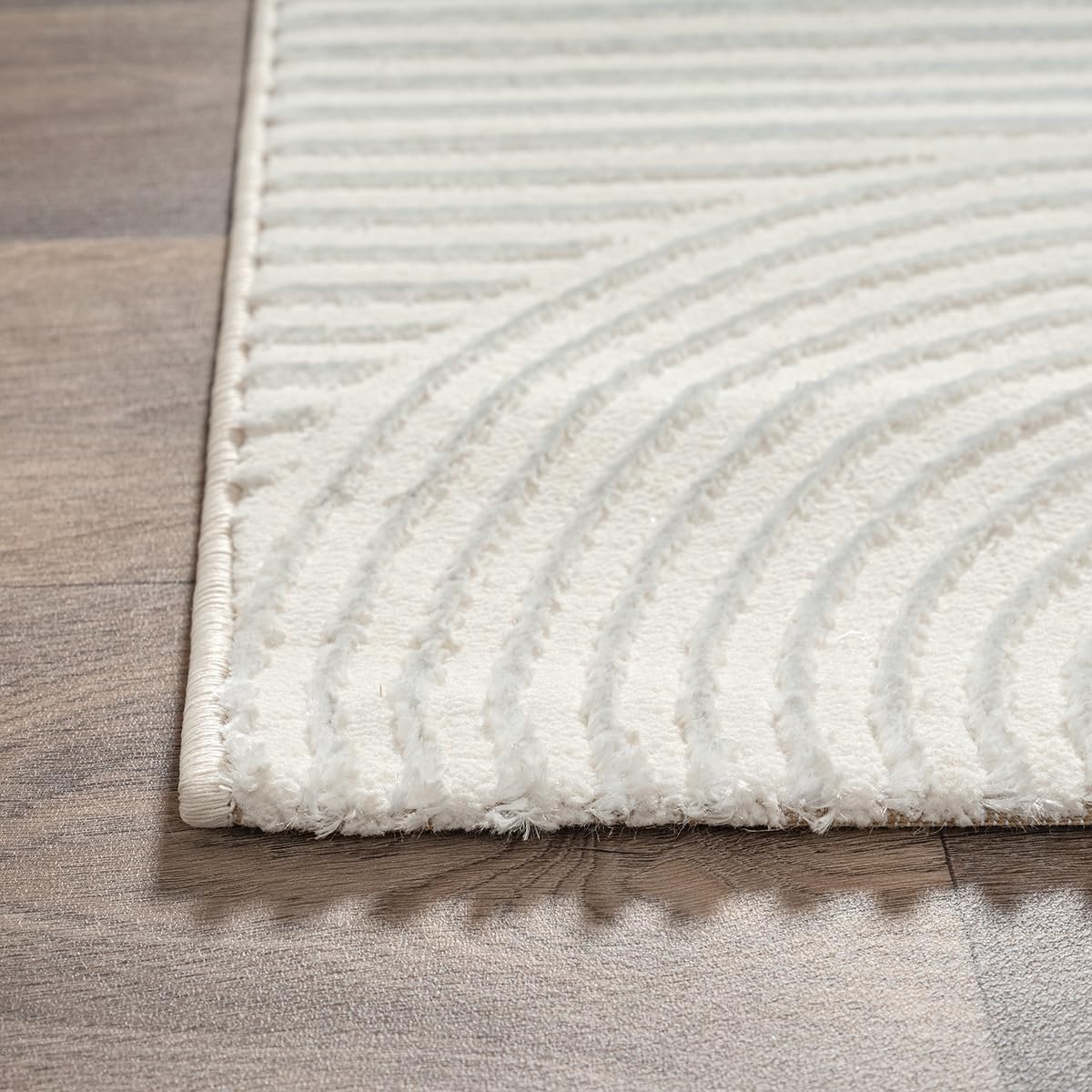 the carpet Knight - Creme, 240 x 340 cm, Wohnzimmer Teppich Moderner Kurzflor