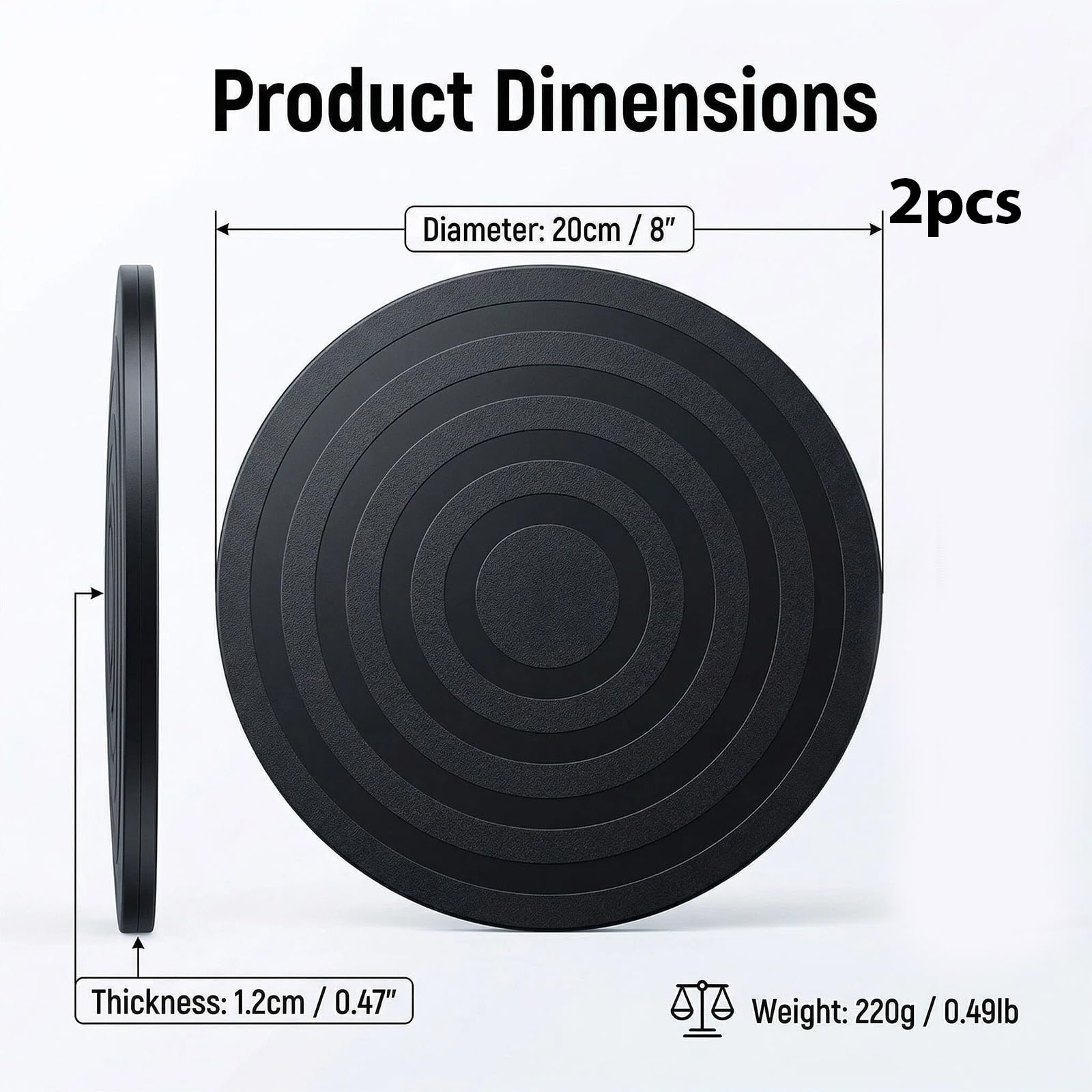 Tourne-Disque Rotatif Rotatif à 360 Degré Plateau Pivotant TV Support Pivotant Plateau Universel Rond Plateau Tournant Manuel Billes en Acier, Support Pivotant pour TV, Ordinateur. (1)