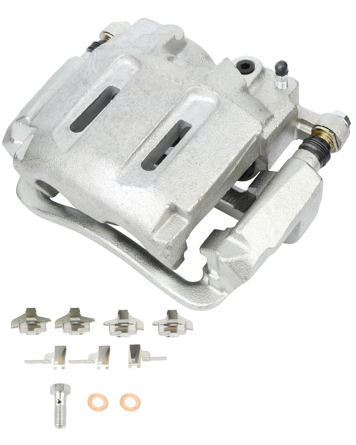 cciyu Front Right Disc Brake Caliper Assembly w/Bracket For Ford Model - For F-250 Super Duty 2005-2012, For F-350 Super Duty 2005-2012 Replace# 18-B5022 Front Passenger Side