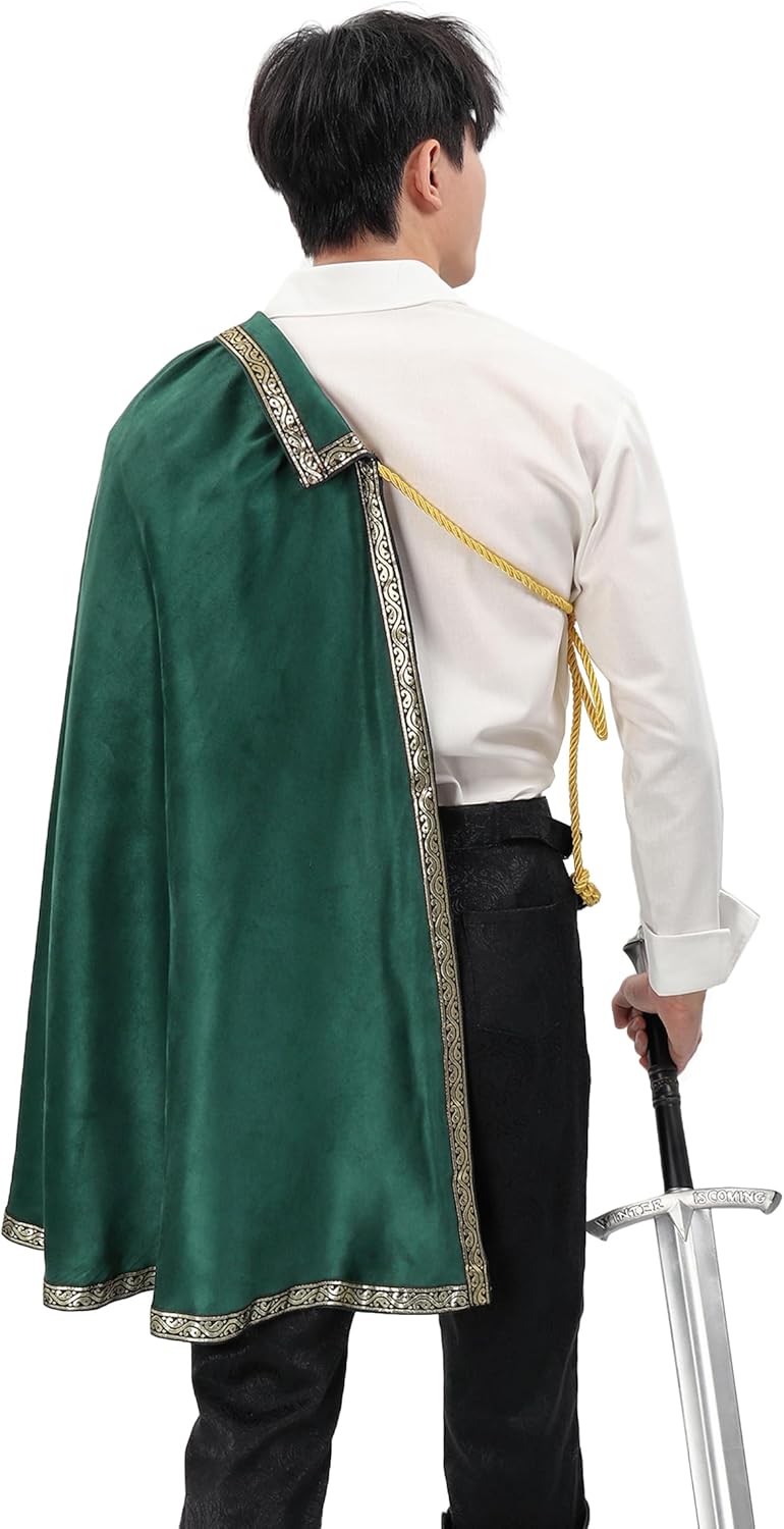 Renaissance Tudor Half Shoulder Cape Medieval Cloak Shawl LARP Ren Faire Costume