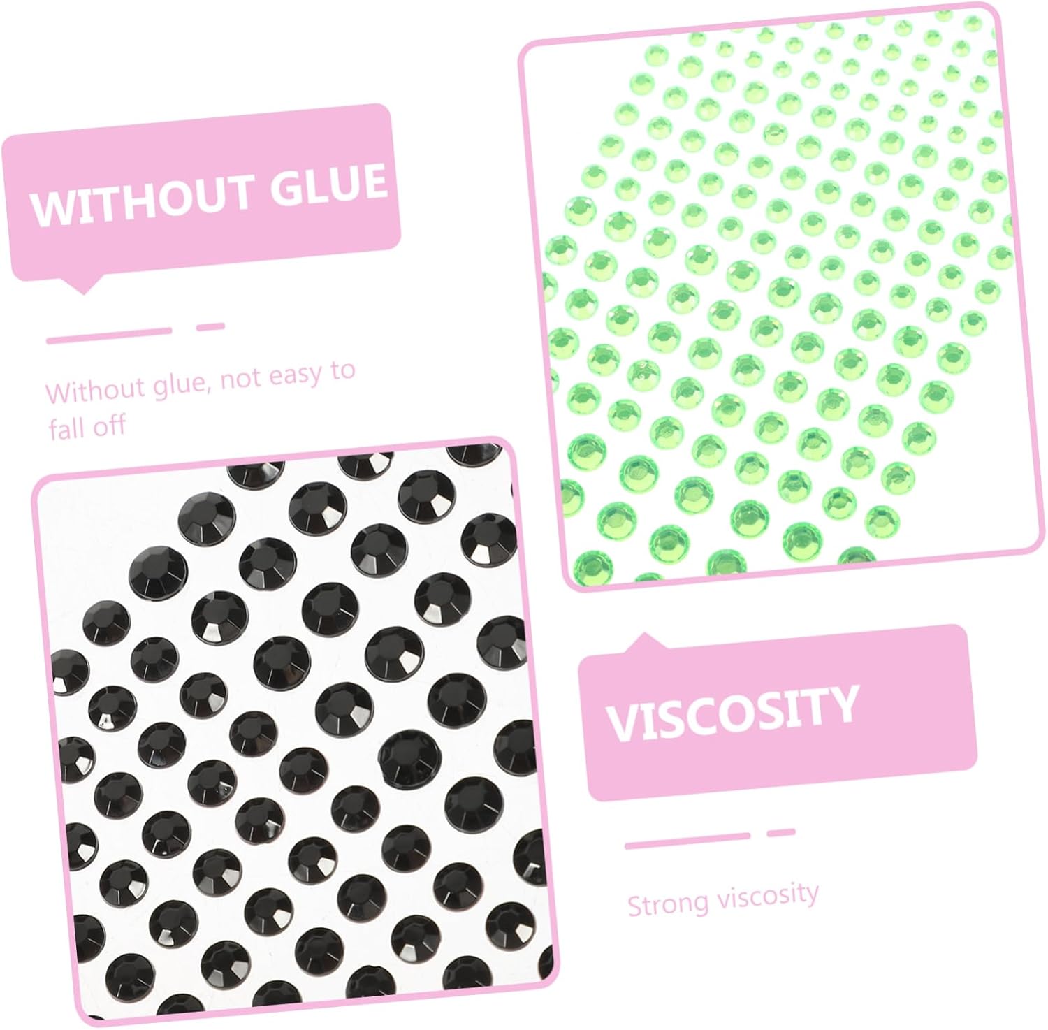 48sheets Self-Adhesive Face Gems and Rhinestones for Makeup of Stickers for Festivals Parties Crafts and Projects Eye-catching Body Decoration