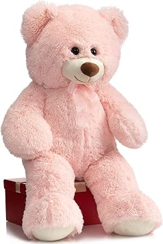 BEJOY 90cm Giant Teddy Bear Stuffed Animal Soft Toy Large Love Gift Child Dolls Plush 36inch Teddy Bears, Pink