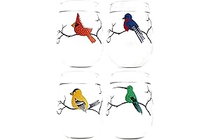 Our Majestic Bird Glassware Set of 4 Stemless Wine Glasses