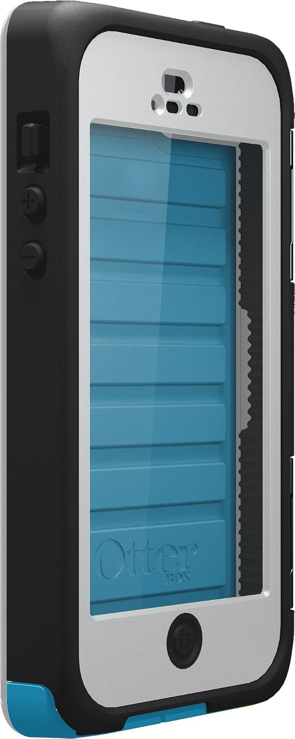 OtterBox Armor Series Case for Apple iPhone 5 - Frustration-Free Packaging - Arctic (White/Breeze Blue/Slate)