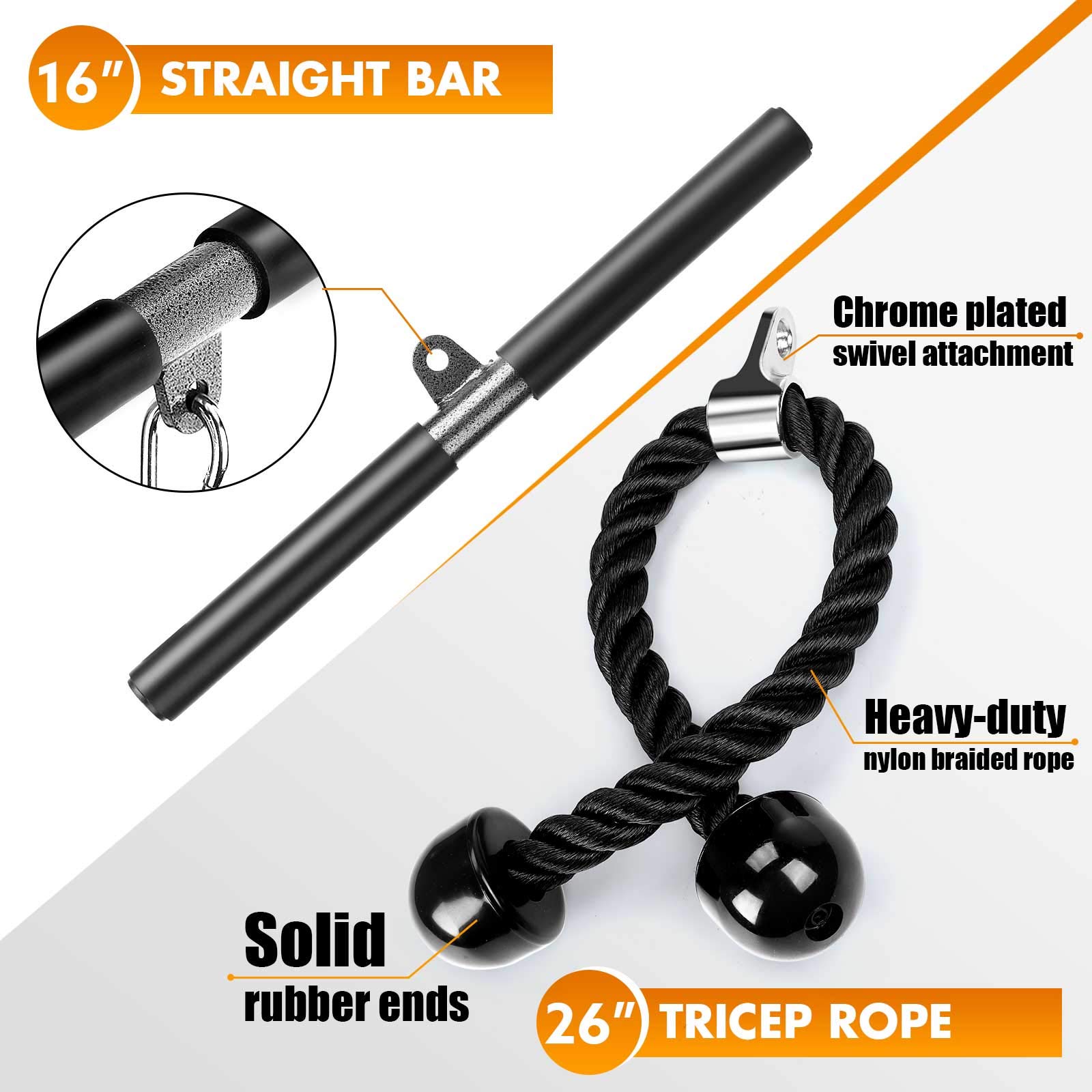 Buy Fitness Lat and Lift Pulley System Gym, Lat Pulldown Bar Cable
