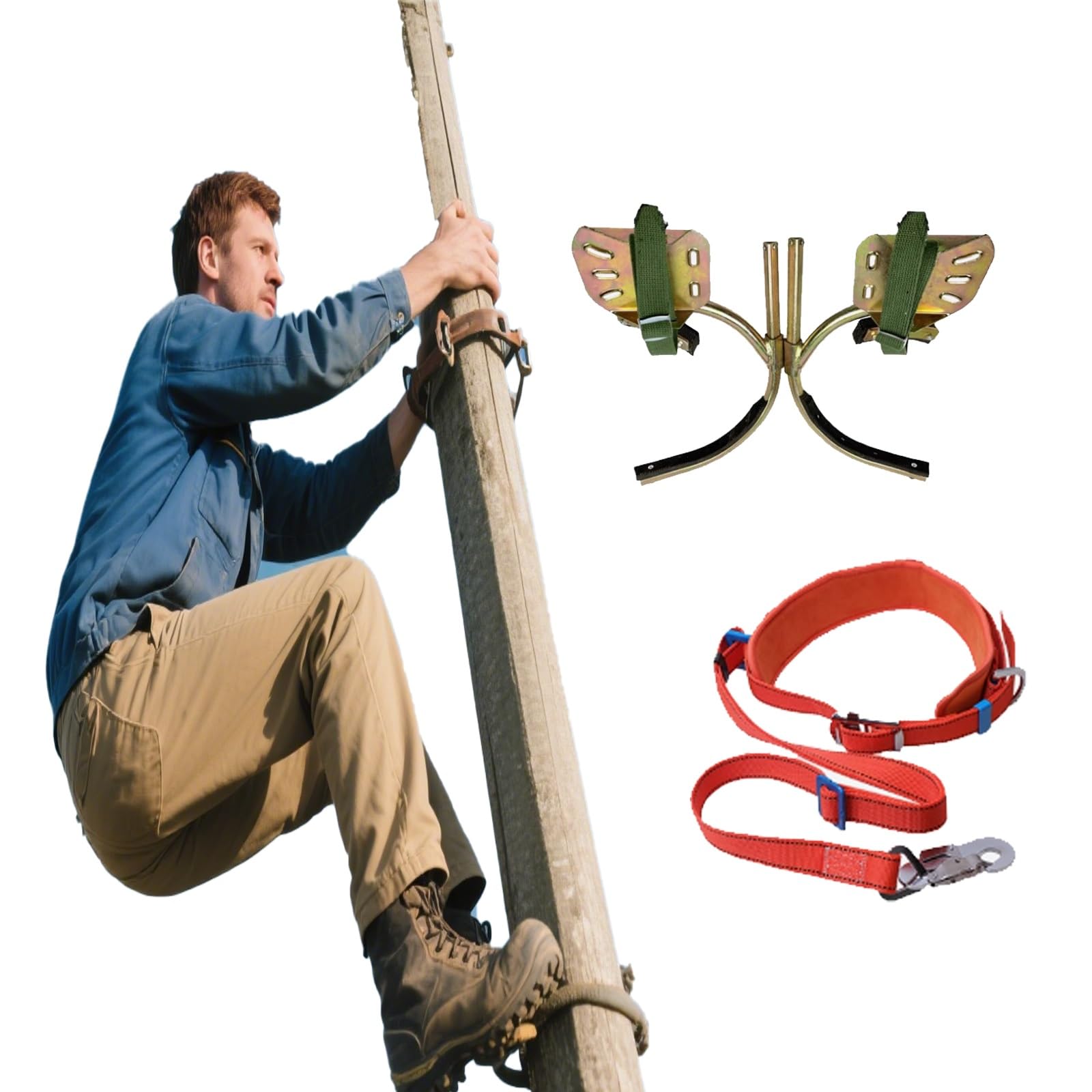 Scarpe da arrampicata per guardalinee – Set di punte portatili per arrampicata sugli alberi, leggero e resistente, per lavori sugli alberi e attività di utilità