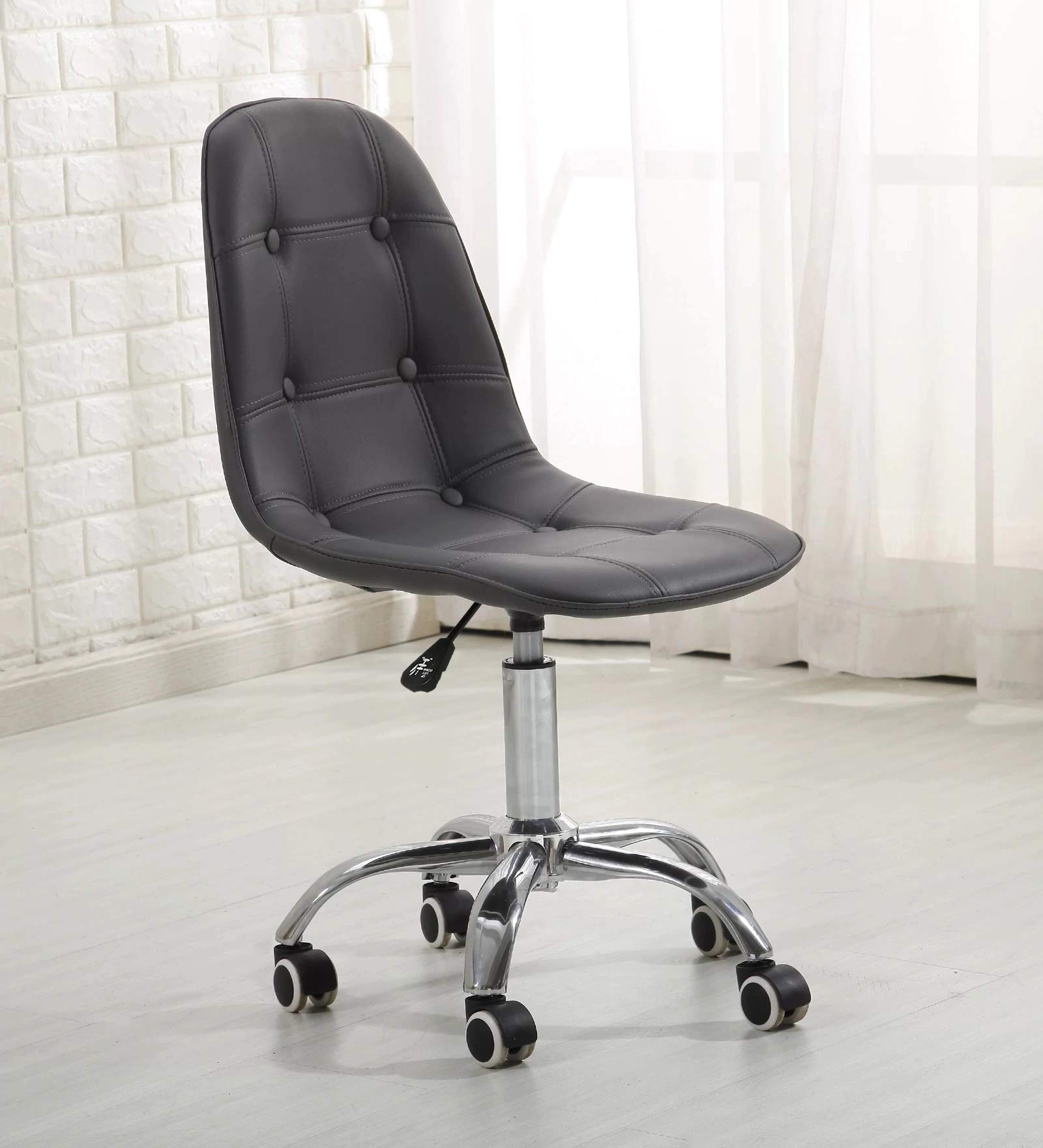 Finch Fox Charles Jacobs Office Swivel Chair with Adjustable Height Button in Grey Colour