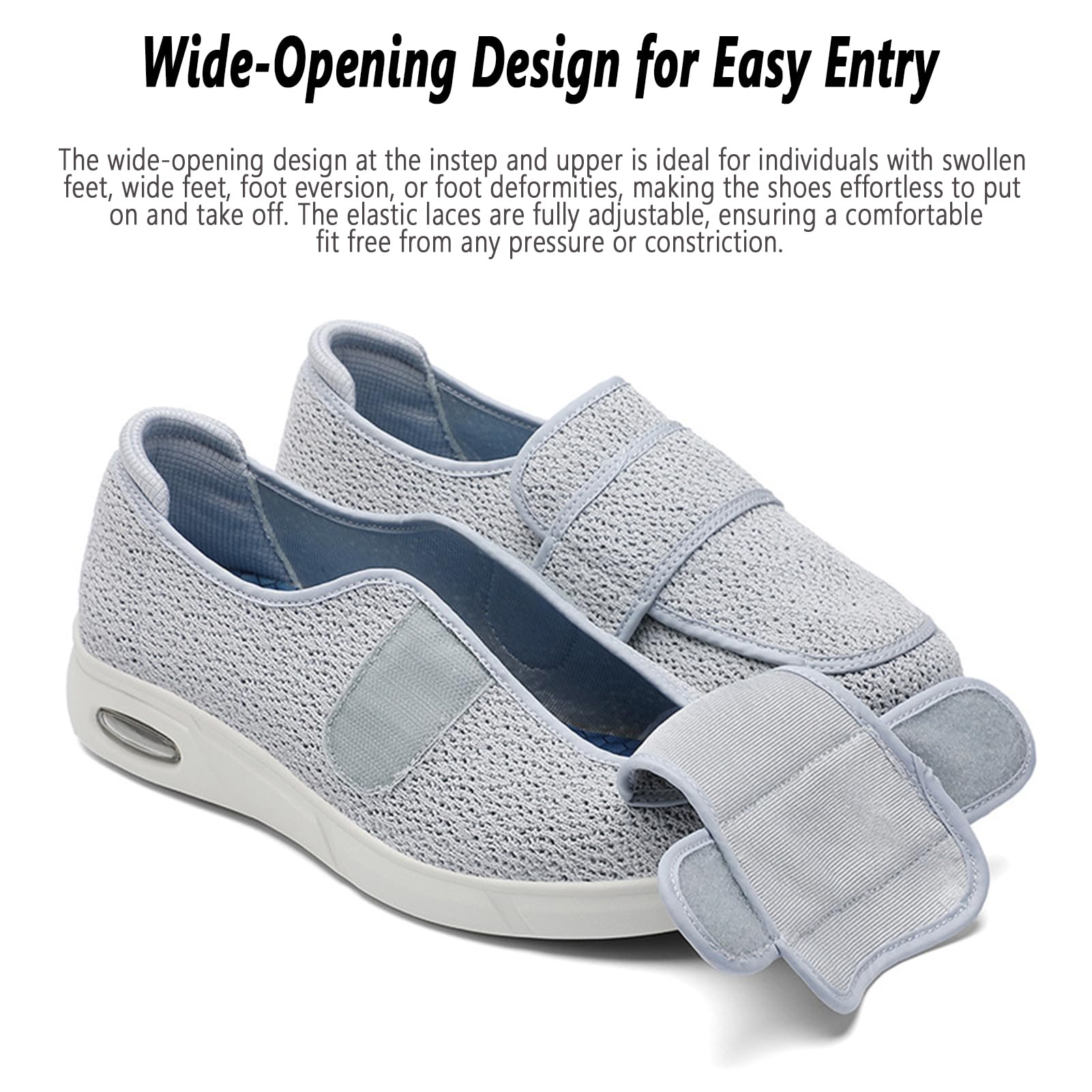 Damskie buty dla cukrzyków, ortopedyczne buty rehabilitacyjne, buty medyczne, hallux koślawe, antypoślizgowe pantofle, wkładka z pianki memory, buty rekreacyjne do użytku wewnątrz i na