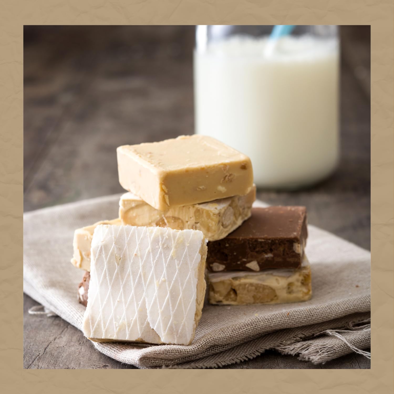 Turrones Artesana 4 Gustos 0% Azúcares Añadidos 300g Pack