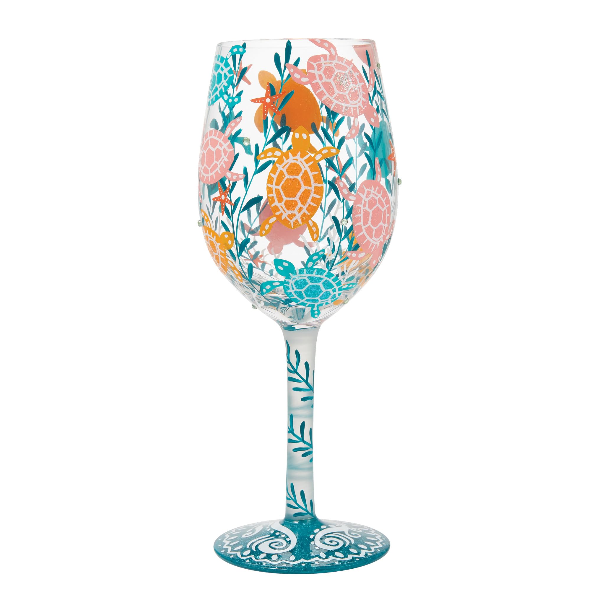 Verre à vin multicolore 445 ml Lolita Designs collection marine Enesco