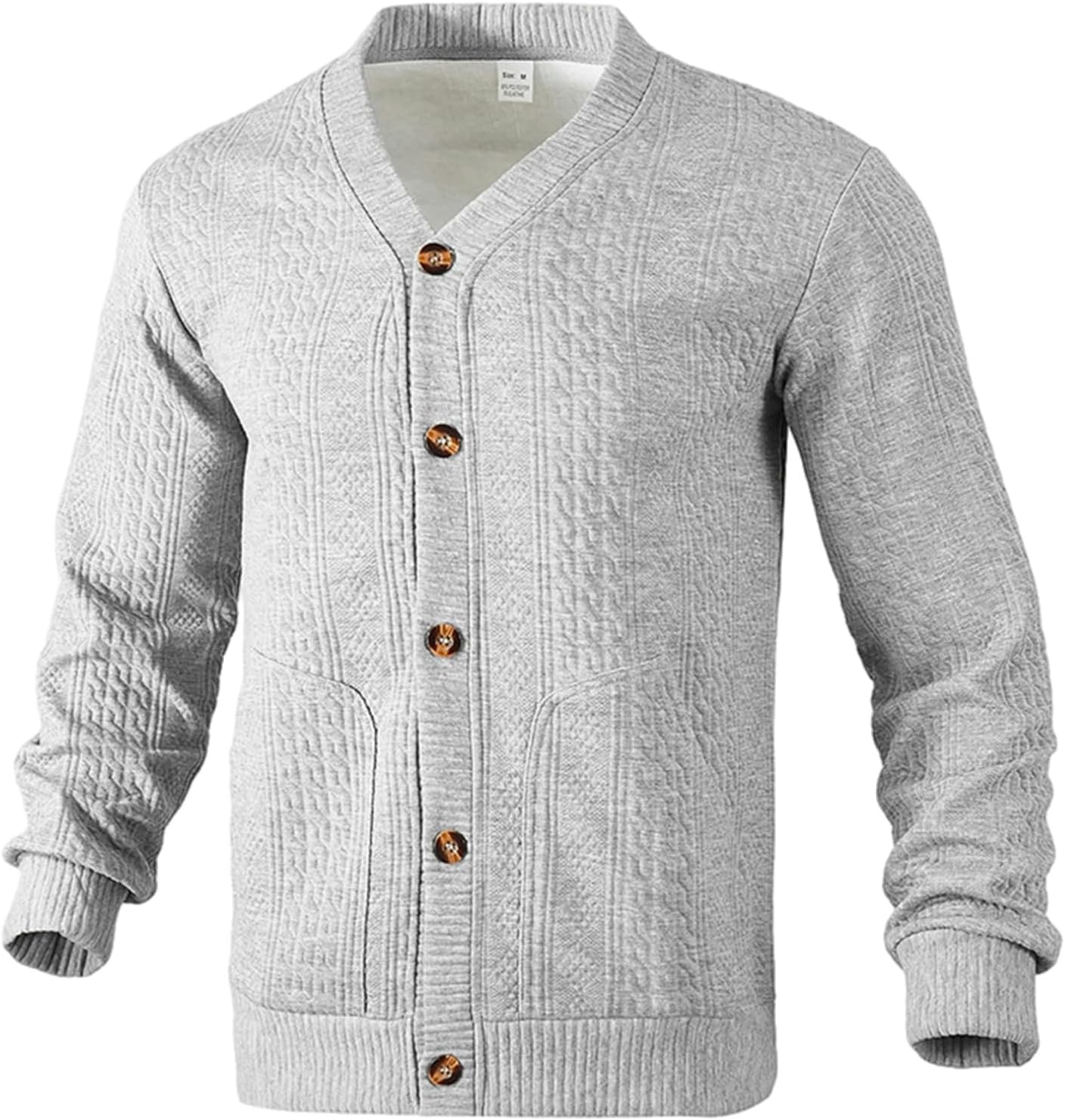 Men's Cardigan Sweater – Stylish V-Neck Button Knit Sweater with Pockets Casual and Lightweight