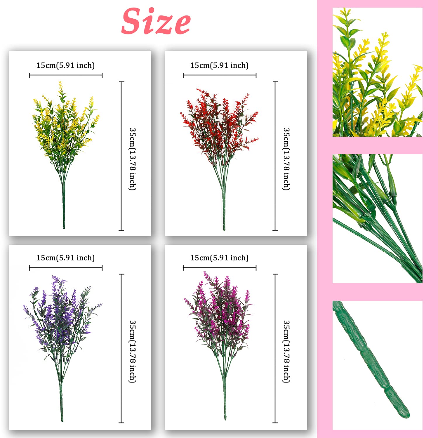 12 Mazzi Di Fiori Artificiali Margherite Resistenti Ai Raggi UV – Colori Misti, Per Esterni E Interni