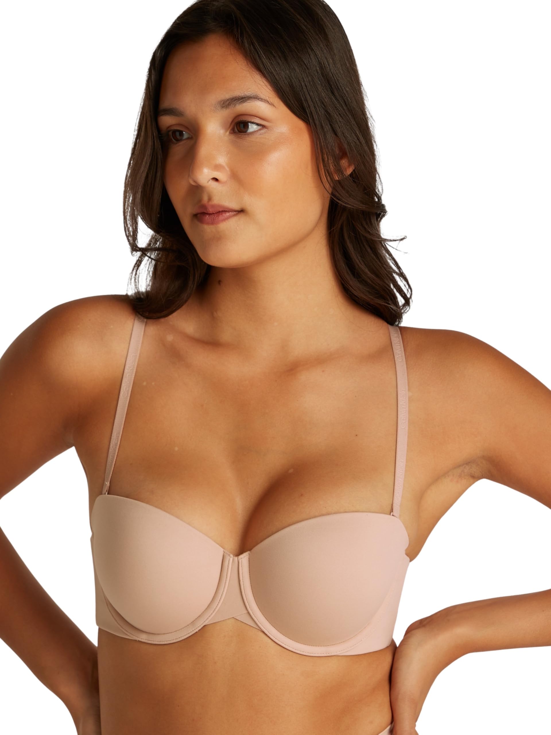 Calvin Klein Donna Reggiseno Senza Spalline Lightly Lined Elasticizzato, Beige (Cedar), 0E