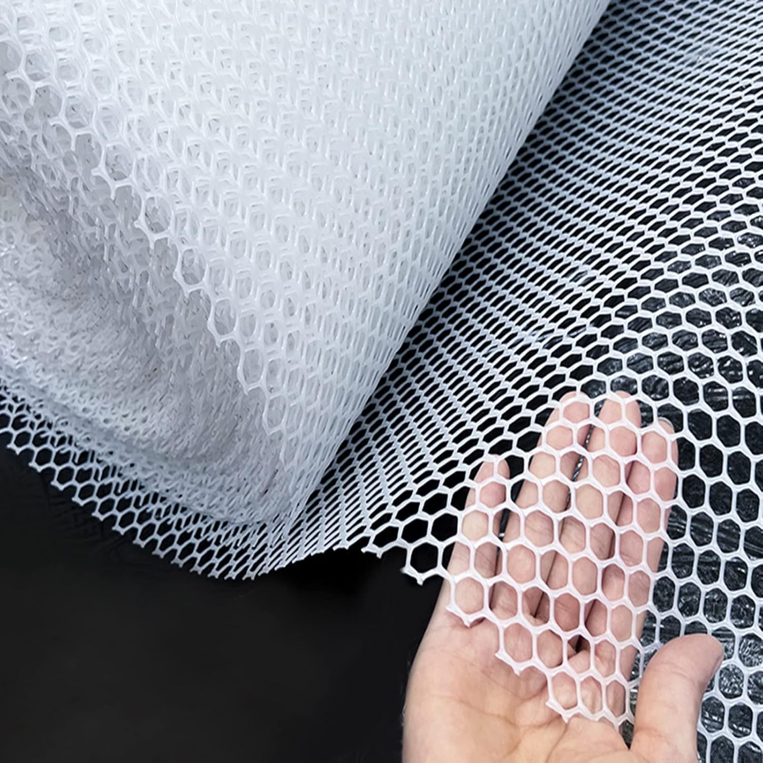 Rete di sicurezza for finestre for gatti da interno (protezione for gatti) Rete for pollaio in plastica bianca Rotolo di rete for pollame Schermo for la privacy con cerniera(0.5x5m/1.64x16.4ft)