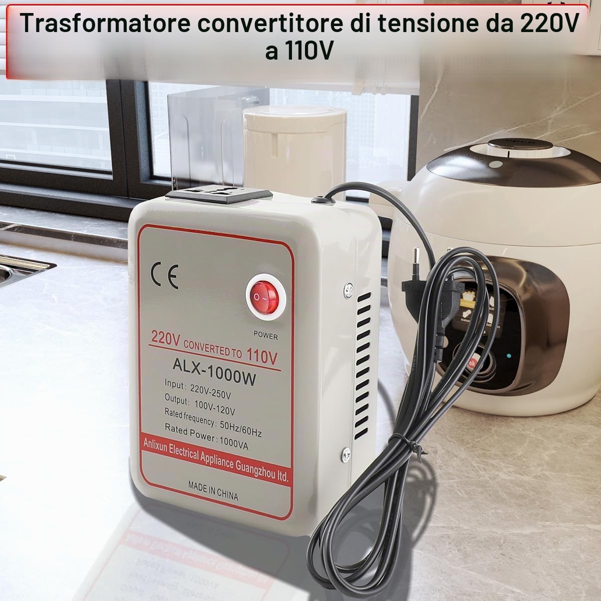 Trasformatore di tensione da 1000 W, 220 V a 110 V, convertitore trasformatore, convertitore 1000 VA step down