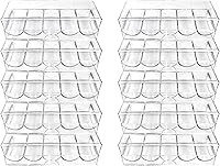 Vista 1 de Bandeja de soporte de fichas de póquer, 10 unidades de acrílico transparente con cubierta de accesorios de mesa de póquer