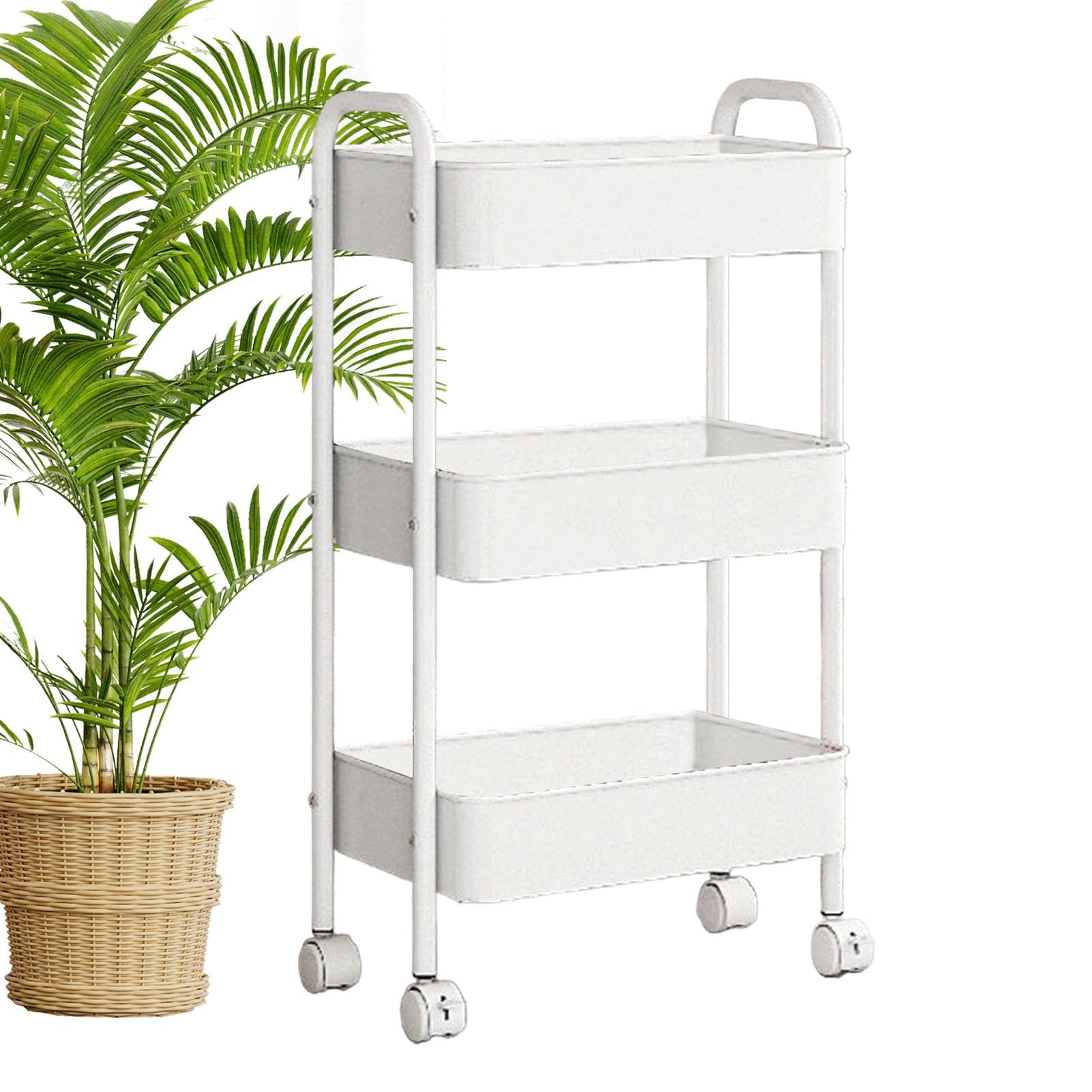Carrito de almacenamiento rodante | Carrito de cocina y baño | Carrito de