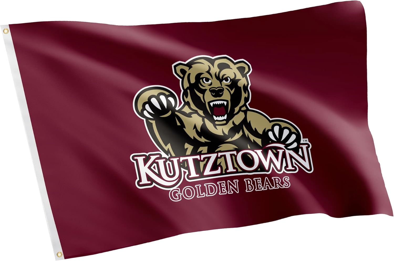 Desert Cactus Kutztown University KU Flag - 3 x 5 Feet Golden Bears Banner, Indoor/Outdoor Durable Fabric, 100% Polyester Design (Style 1)