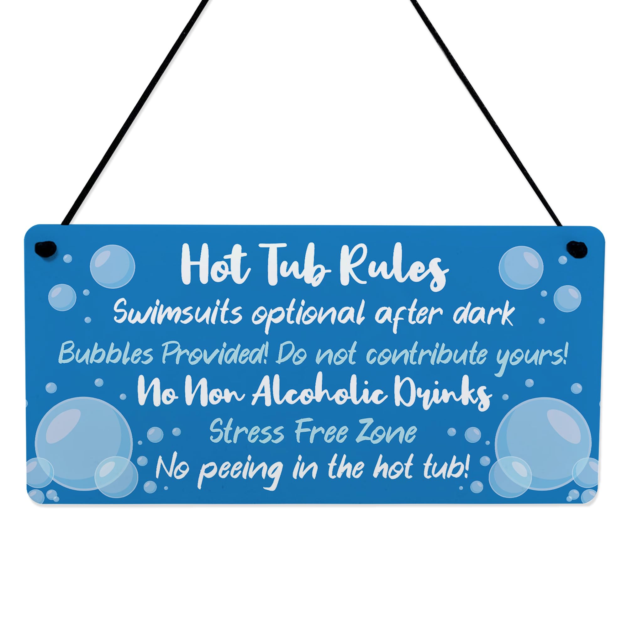 Red Ocean Hot Tub Rules Sign For Outside Hanging Shed Plaque Yard Summerhouse Shed Sign Home Decor Funny Hot Tub Gift For Him Her New Home Gift