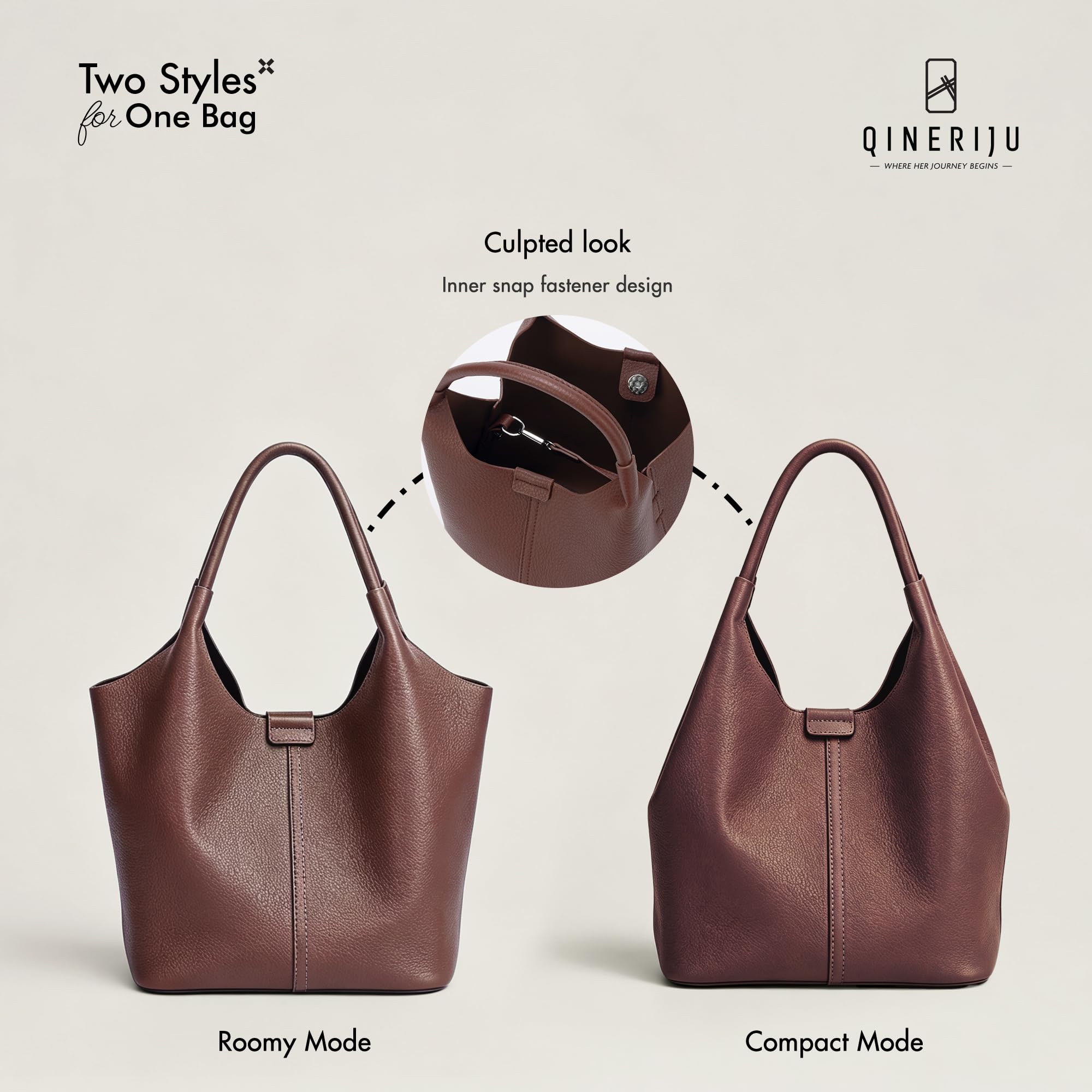 Borsa a secchiello da donna, in pelle vegana, con custodia, tracolla