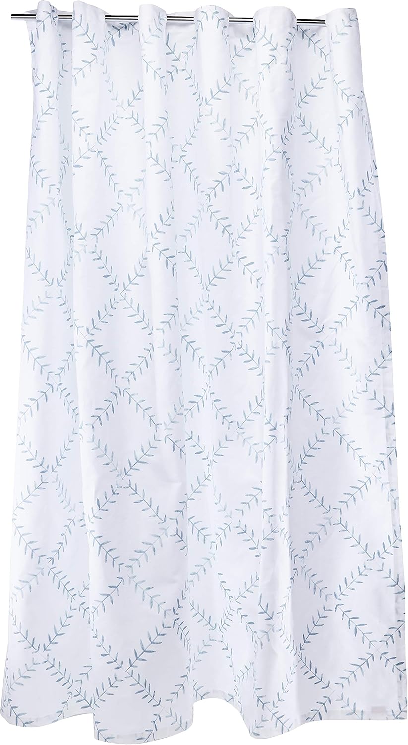 Amazon.com: Kate Spade New York KSNY Fern Trellis Bath Shower Curtain, Turquoise/White : Home ...