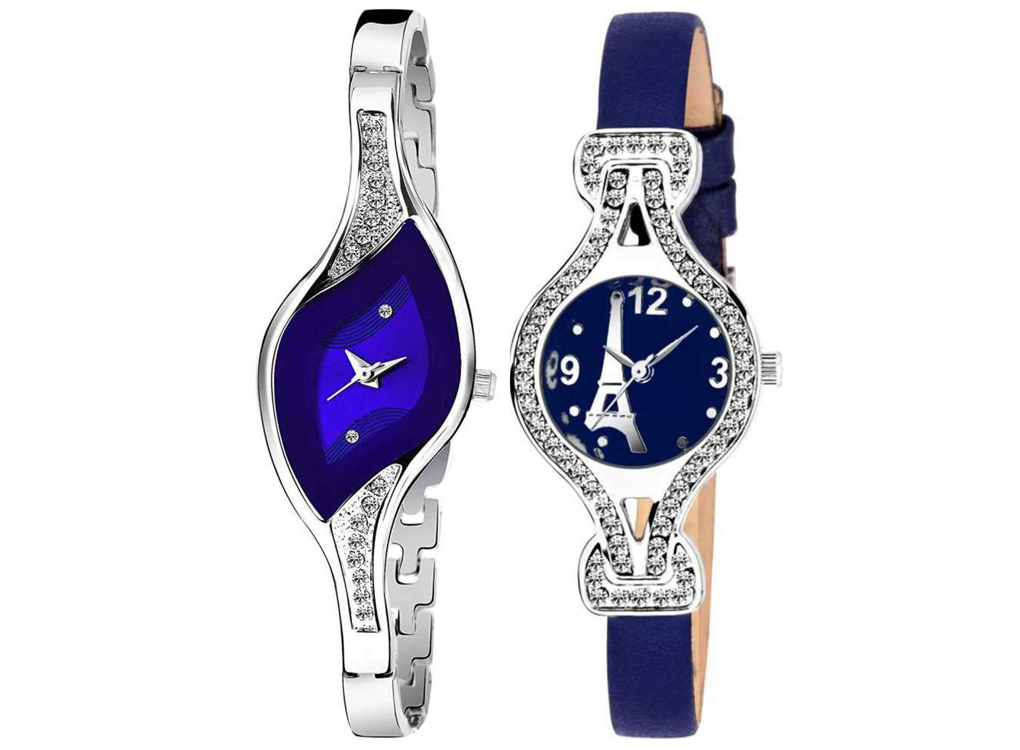 The Shopoholic Analogue Latest Stylish Blue Fancy Dial Womens Combo Watch-(334-337) (B07P6LTX9L) Amazon Price History, Amazon Price Tracker