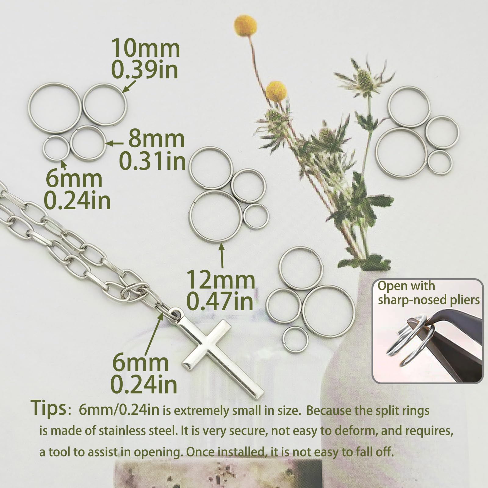 Amazon.co.jp: 100個 ミニ オープン ジャンプ リング ステンレス