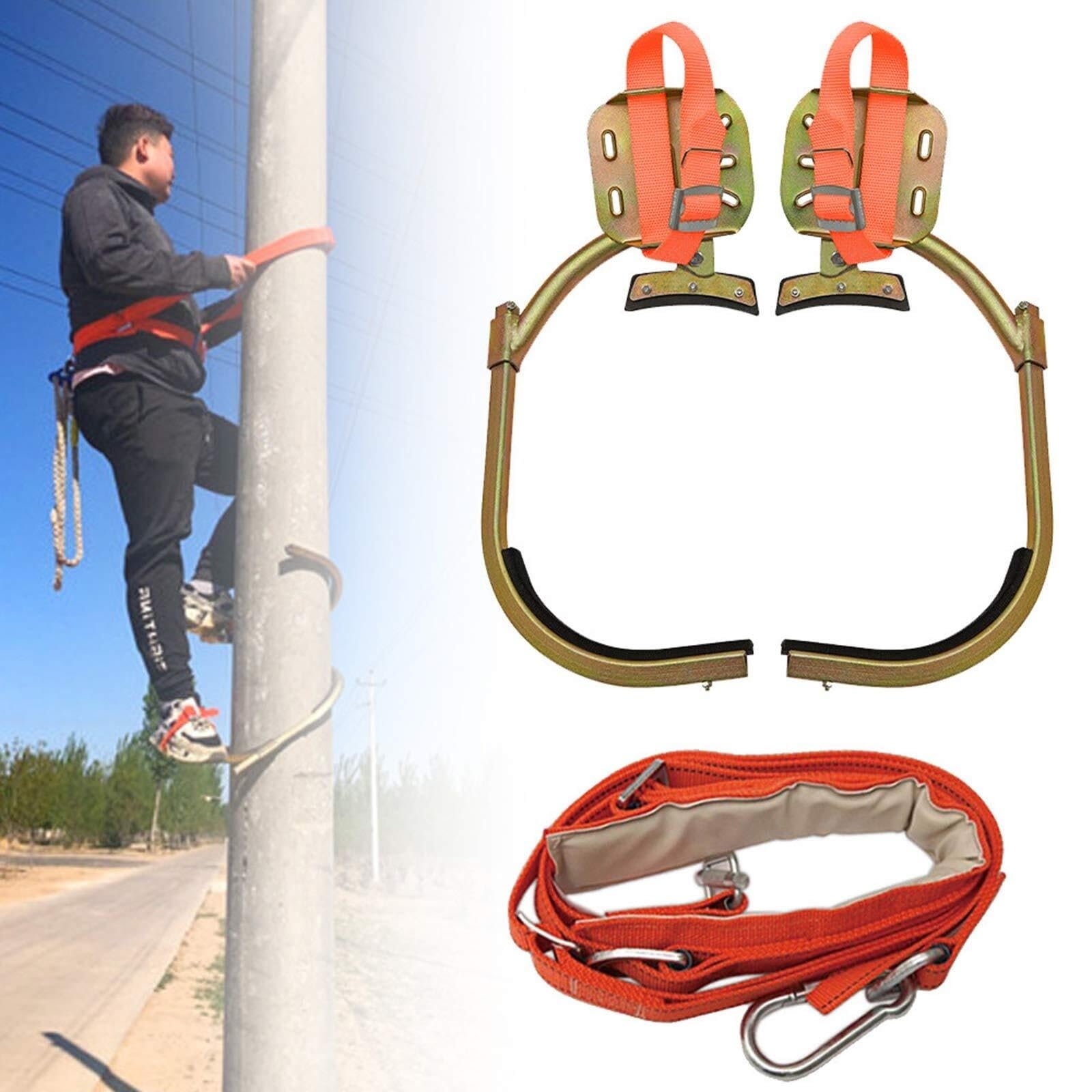 Kit profesional de escalada de árboles, picos de acero inoxidable y cinturón de seguridad cómodo para arboristas y entusiastas del aire libre, asegurando seguridad y eficiencia en el cuidado de