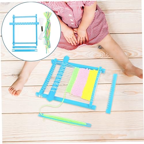 Miniatura 8 de EXCEART 1 juego de telar para manualidades, telar para principiantes, telar afgano de madera para niños, kit de creación de telar, kit de telar,