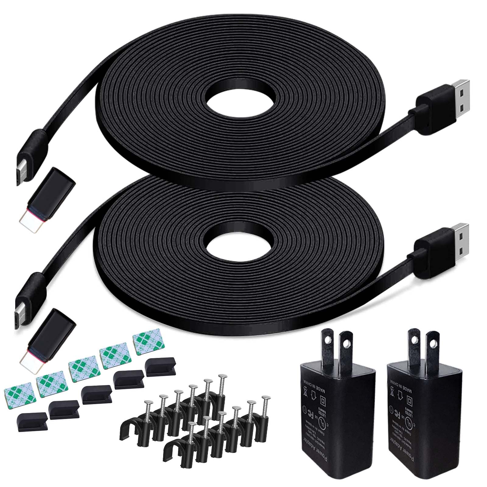 26FT Power Extension Cable Charger for Blink Outdoor 4(4th Gen)/(3rd Gen)/XT2,Wyze Cam v3/v3 Pro/v4,Ring Spotlight Cam Plus/Pro,Arlo Essential 2K,