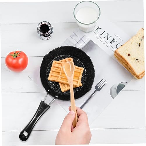 Miniatura 5 de Housoutil Sartén pequeña de hierro fundido, sartén de huevos de 5 pulgadas/4.7 in, antiadherentes, adecuadas para estufa de gas, cocina de