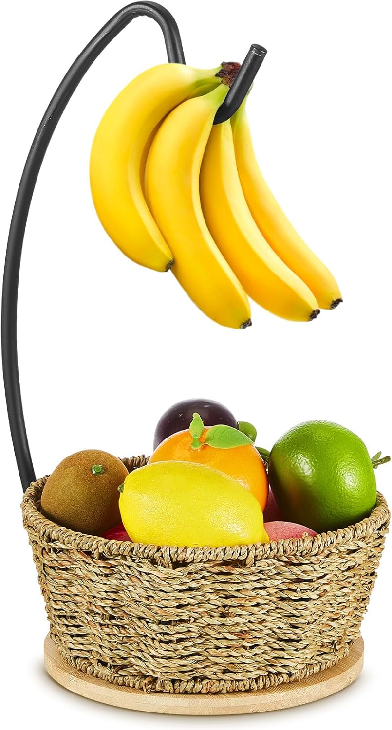 Maxcheck Fruit Basket Bowl with Banana Hanger Modern Fruit