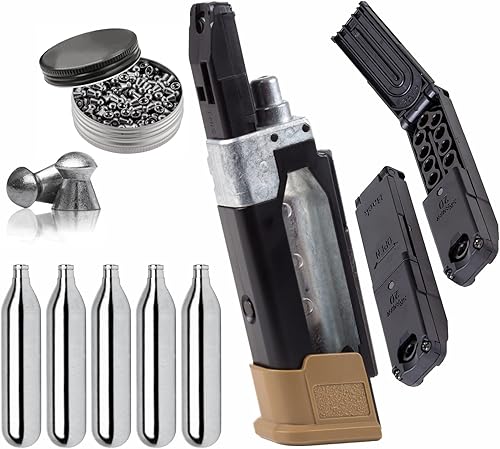 Sіg Sаuеr Magazine 20rds para pistola de aire M17 con 2 cinturones giratorios adicionales, paquete Wearable4U de pellets de calibre .177 y paquete